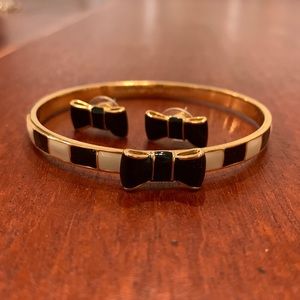Kate Spade Black and White Bangle and Earrings